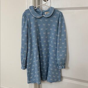 The Beaufort Bonnet Company Blue Dress with Bow Print